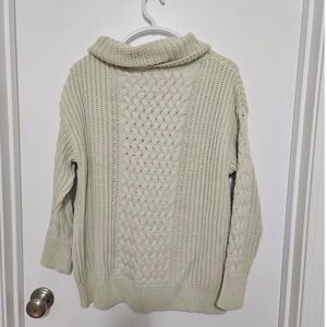 Haven Well Within Cable Knit Cowl Neck Sweater Womens Large Cotton Blend